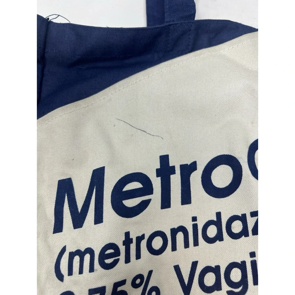 Vintage MetroGel Vaginal Pharma Promo Tote Bag Canvas Doctor Medical Advertising
